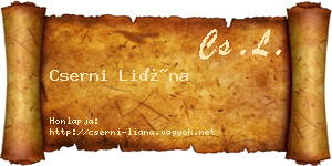 Cserni Liána névjegykártya